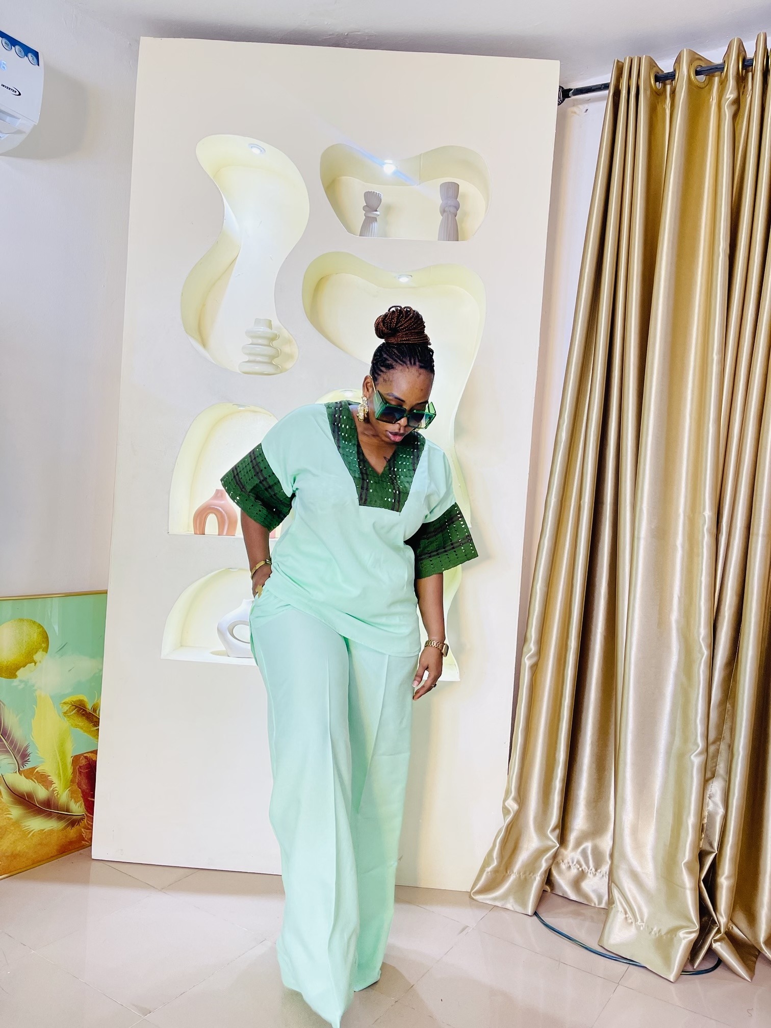 Mint Lemon Linen 2PCS Set - Image 3